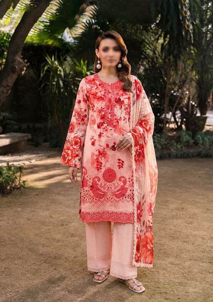 3 Piece - Embroidered Lawn - Fantak Elegant V306 - 6