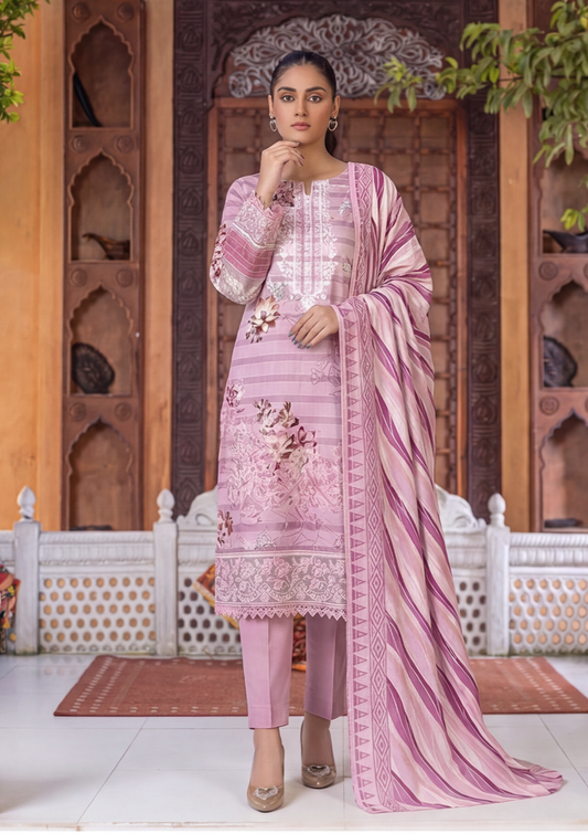 3 Piece - Embroidered Lawn - Fantak Flossie Finch V161 - 6