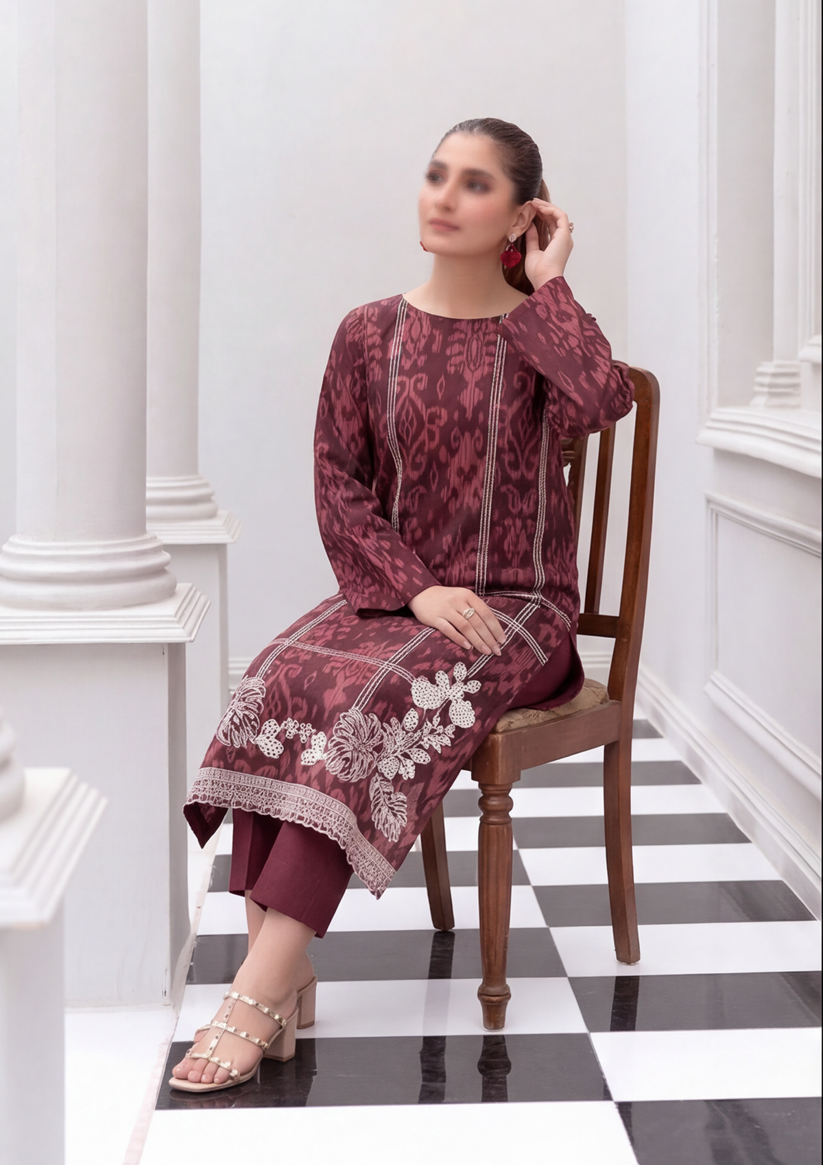 3 Piece - Embroidered Lawn - Fantak Nirvana V156 - 6