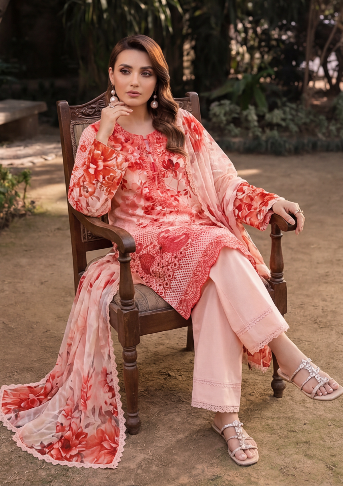 3 Piece - Embroidered Lawn - Fantak Elegant V306 - 6