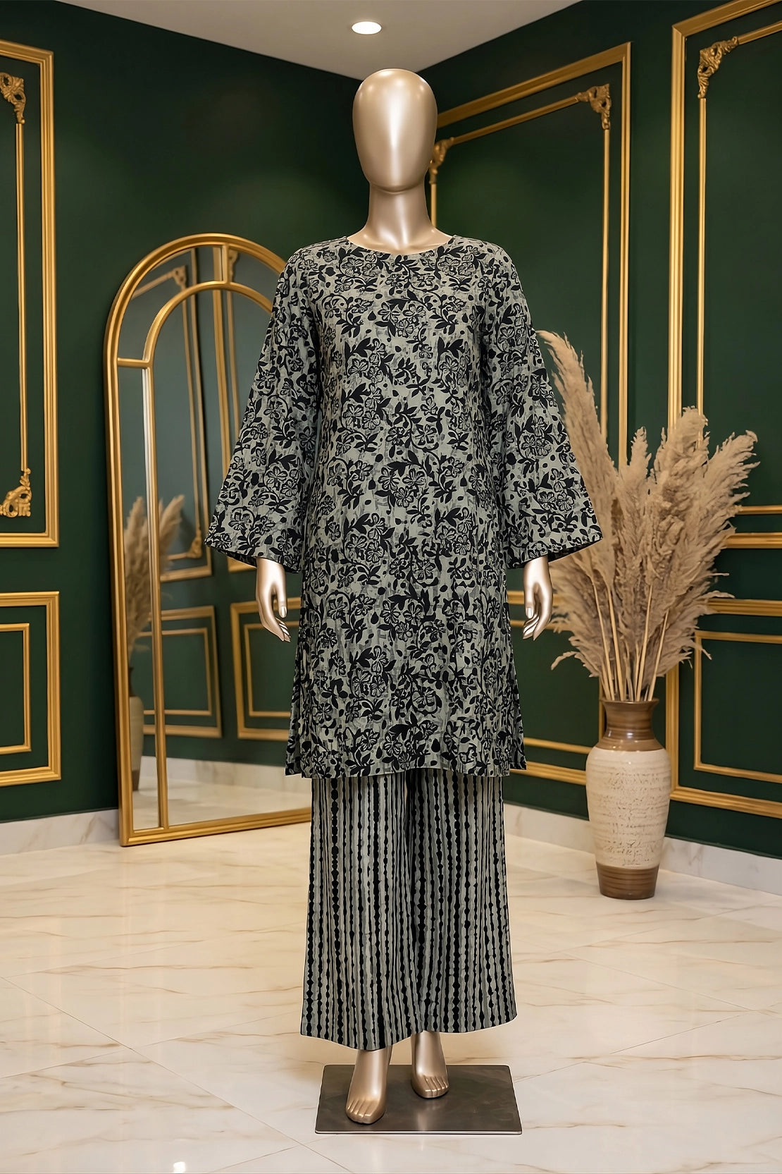 2 Piece - Digitally Printed Lawn - B39 - D5112