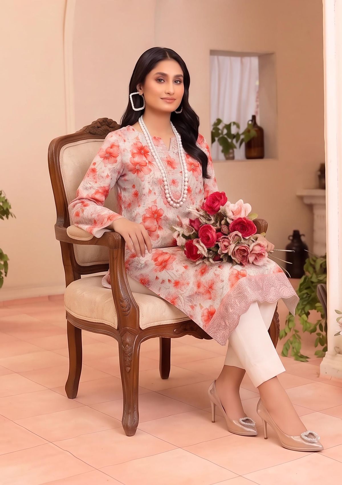 3 Piece - Embroidered Lawn - Fantak Raya V177 - 06