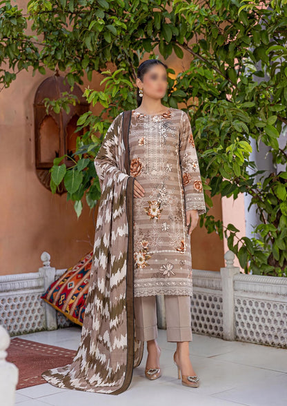 3 Piece - Embroidered Lawn - Fantak Flossie Finch V161 - 7