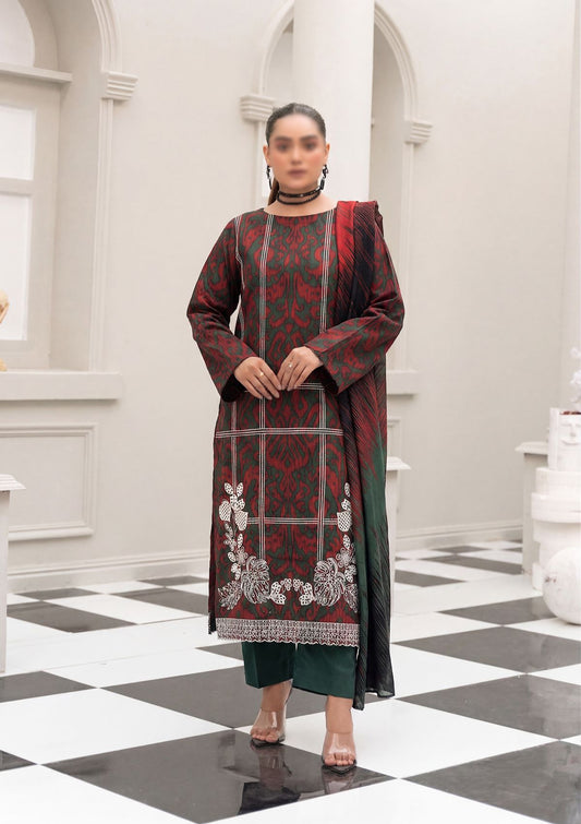 3 Piece - Embroidered Lawn - Fantak Nirvana V156 - 7