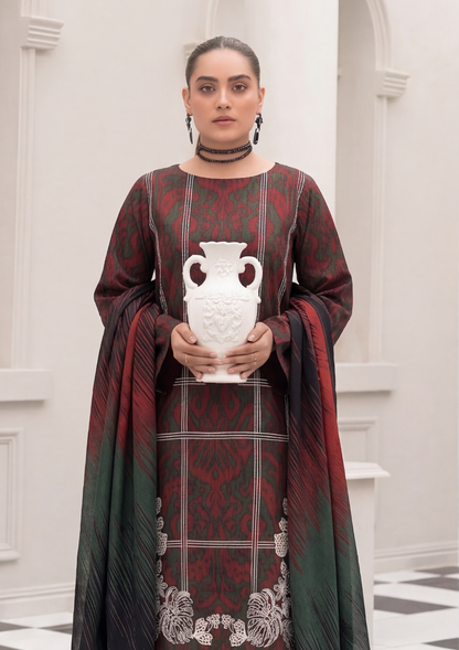 3 Piece - Embroidered Lawn - Fantak Nirvana V156 - 7