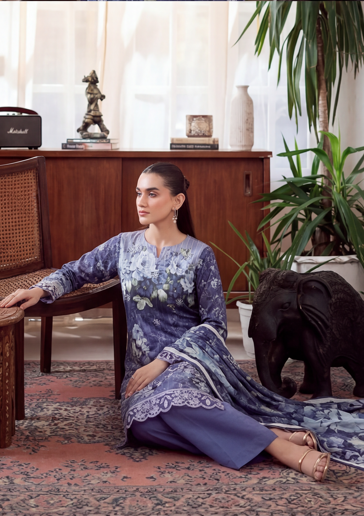 3 Piece - Embroidered Lawn - Fantak Luxe V303 - 07