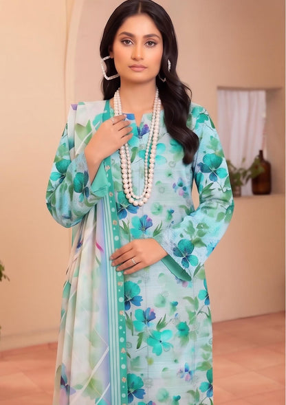 3 Piece - Embroidered Lawn - Fantak Raya V177 - 07