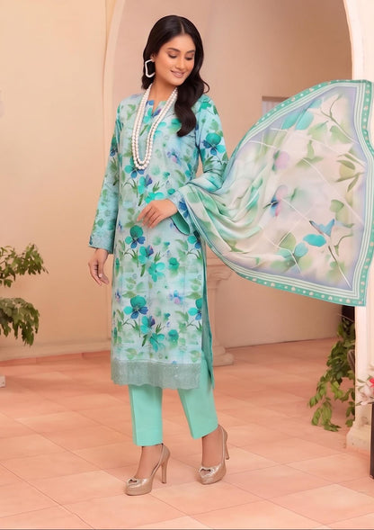 3 Piece - Embroidered Lawn - Fantak Raya V177 - 07