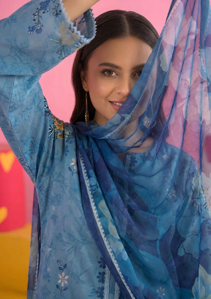 3 Piece - Embroidered Lawn - Fantak Amber V307 - 8