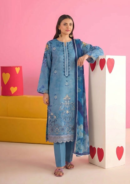 3 Piece - Embroidered Lawn - Fantak Amber V307 - 8