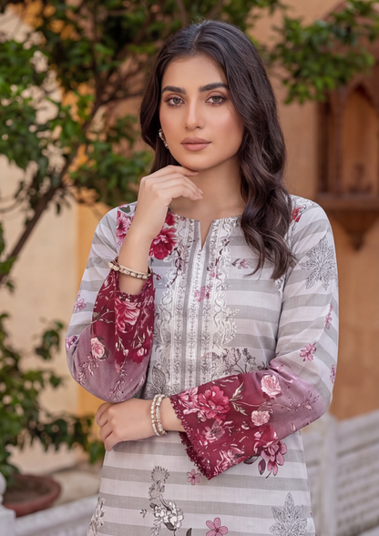 3 Piece - Embroidered Lawn - Fantak Flossie Finch V161 - 8