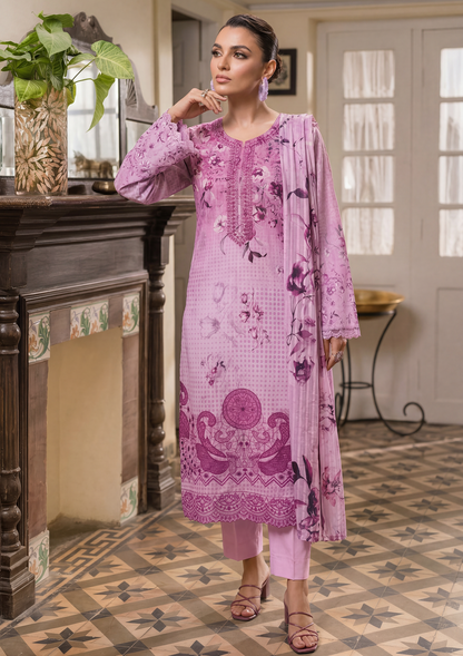 3 Piece - Embroidered Lawn - Fantak Elegant V306 - 9