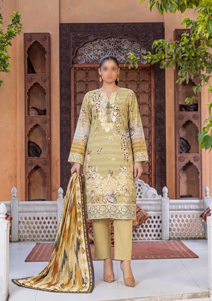 3 Piece - Embroidered Lawn - Fantak Flossie Finch V161 - 9