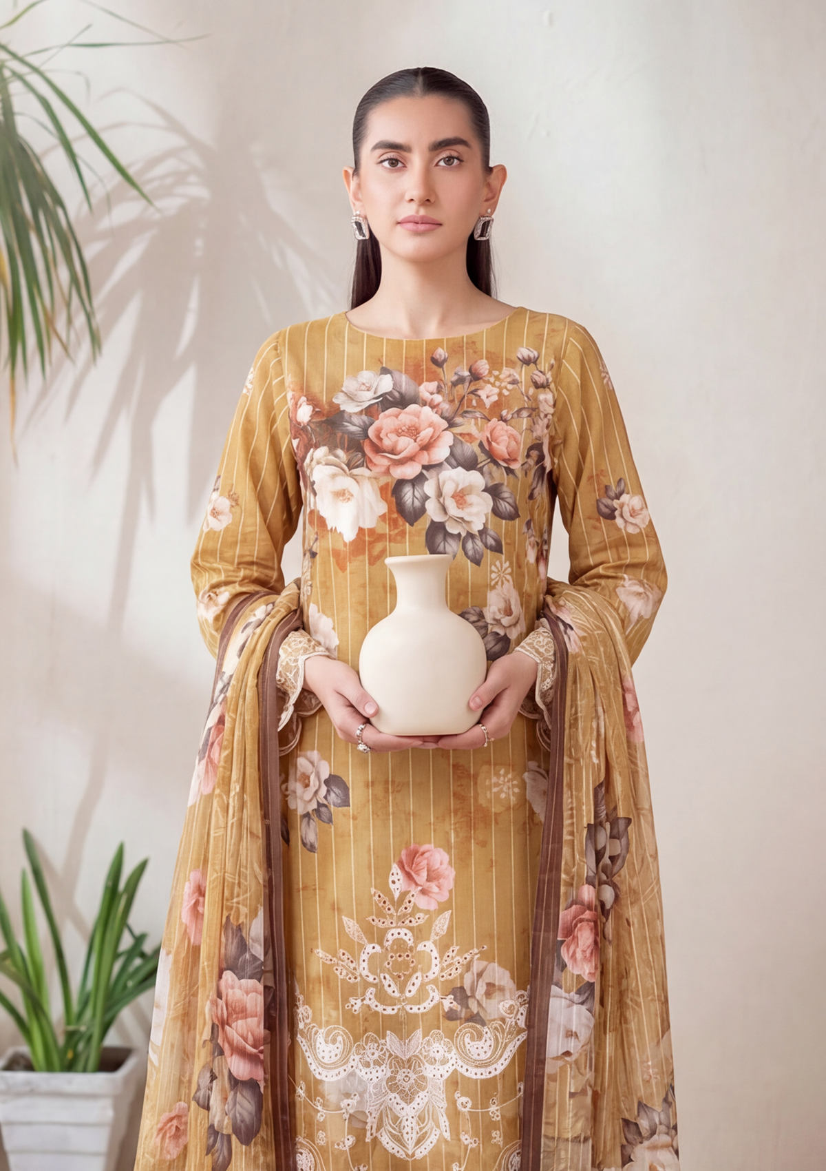 3 Piece - Embroidered Lawn - Fantak Luxe V303 - 09