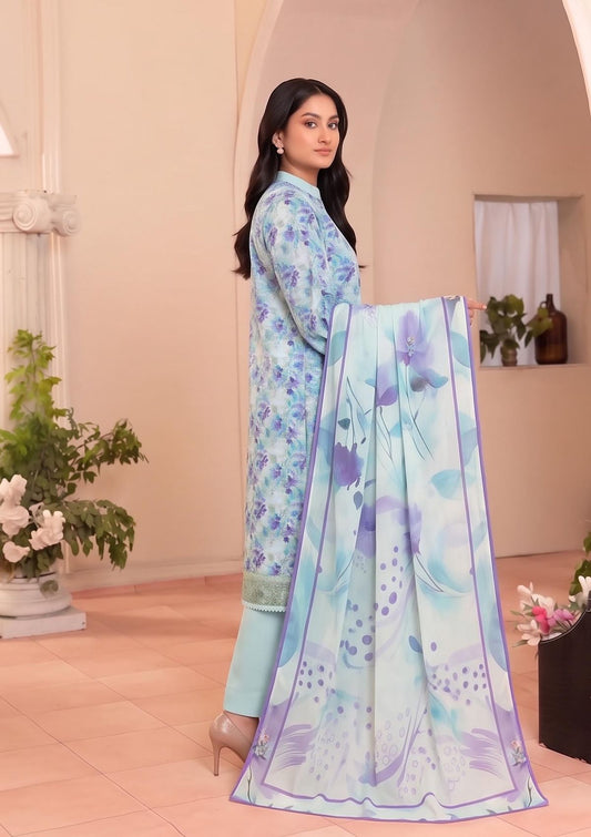 3 Piece - Embroidered Lawn - Fantak Raya V177 - 09