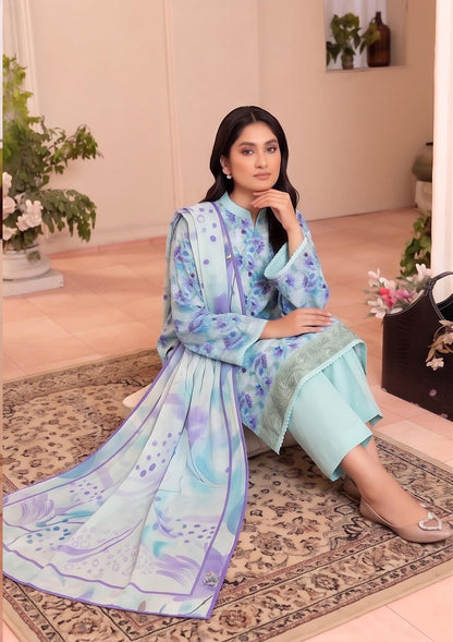 3 Piece - Embroidered Lawn - Fantak Raya V177 - 09