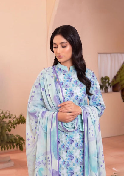 3 Piece - Embroidered Lawn - Fantak Raya V177 - 09