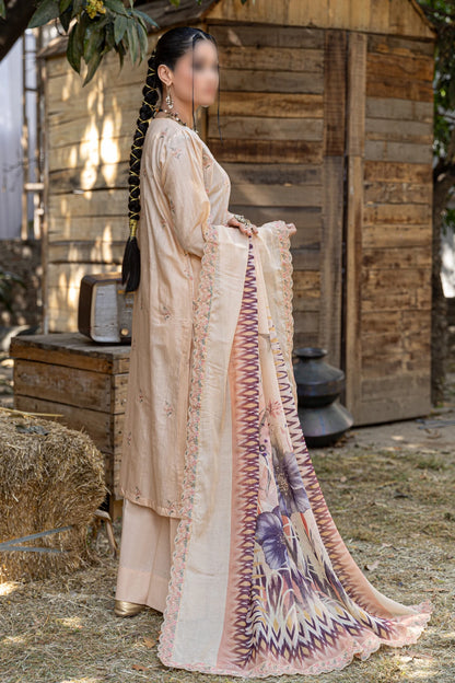 3 Piece - Embroidered Lawn - Andaz 105