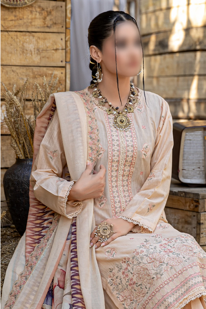 3 Piece - Embroidered Lawn - Andaz 105
