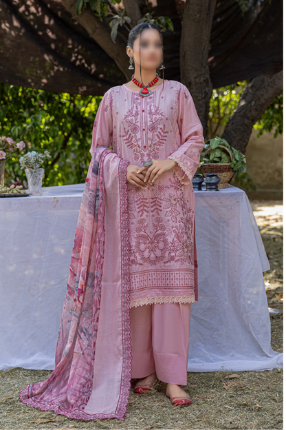 3 Piece - Embroidered Lawn - Andaz 109