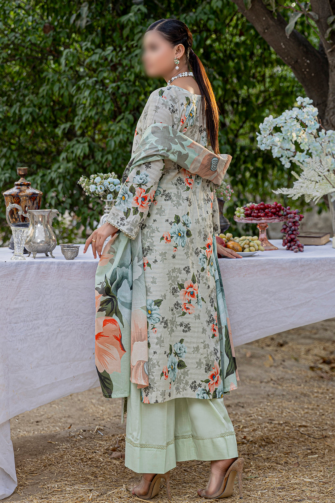 3 Piece - Embroidered Lawn  - Bloom 510