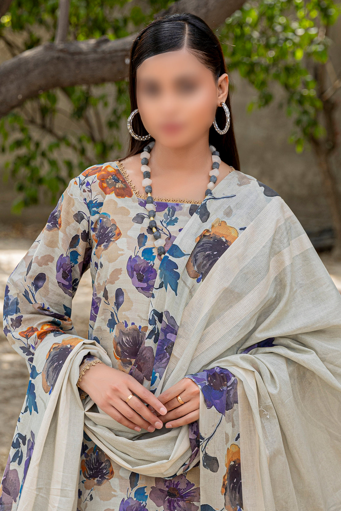 3 Piece - Embroidered Lawn  - Bloom 503