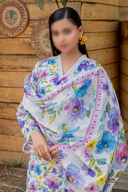 3 Piece - Embroidered Lawn  - Bloom 504