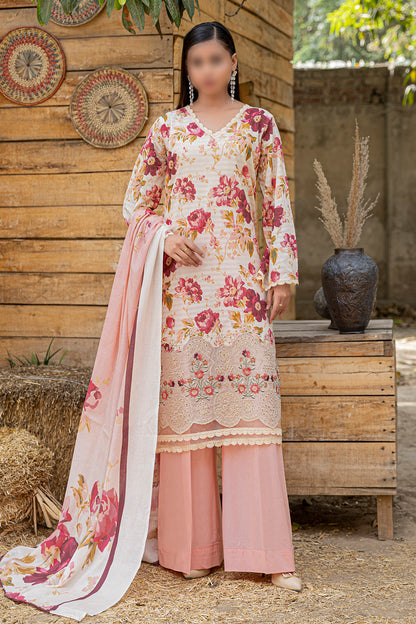3 Piece - Embroidered Lawn  - Bloom 505