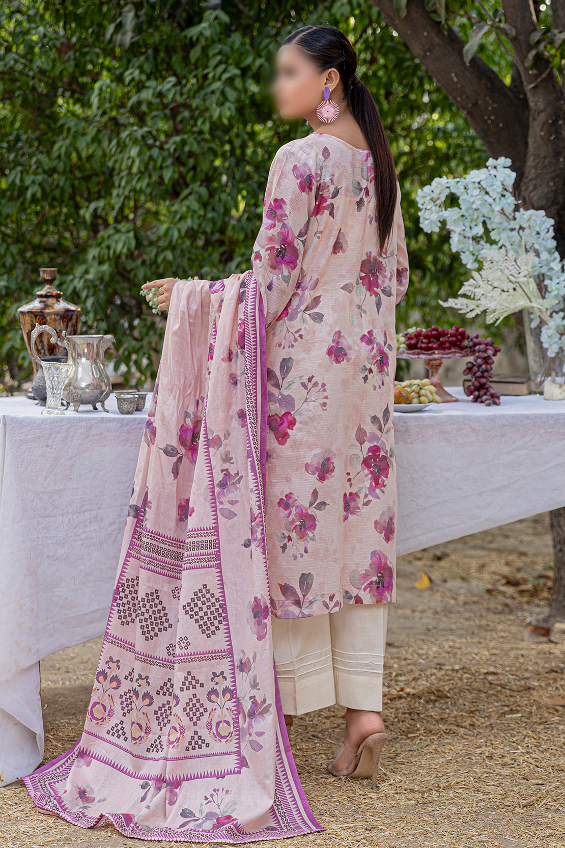3 Piece - Embroidered Lawn  - Bloom 507