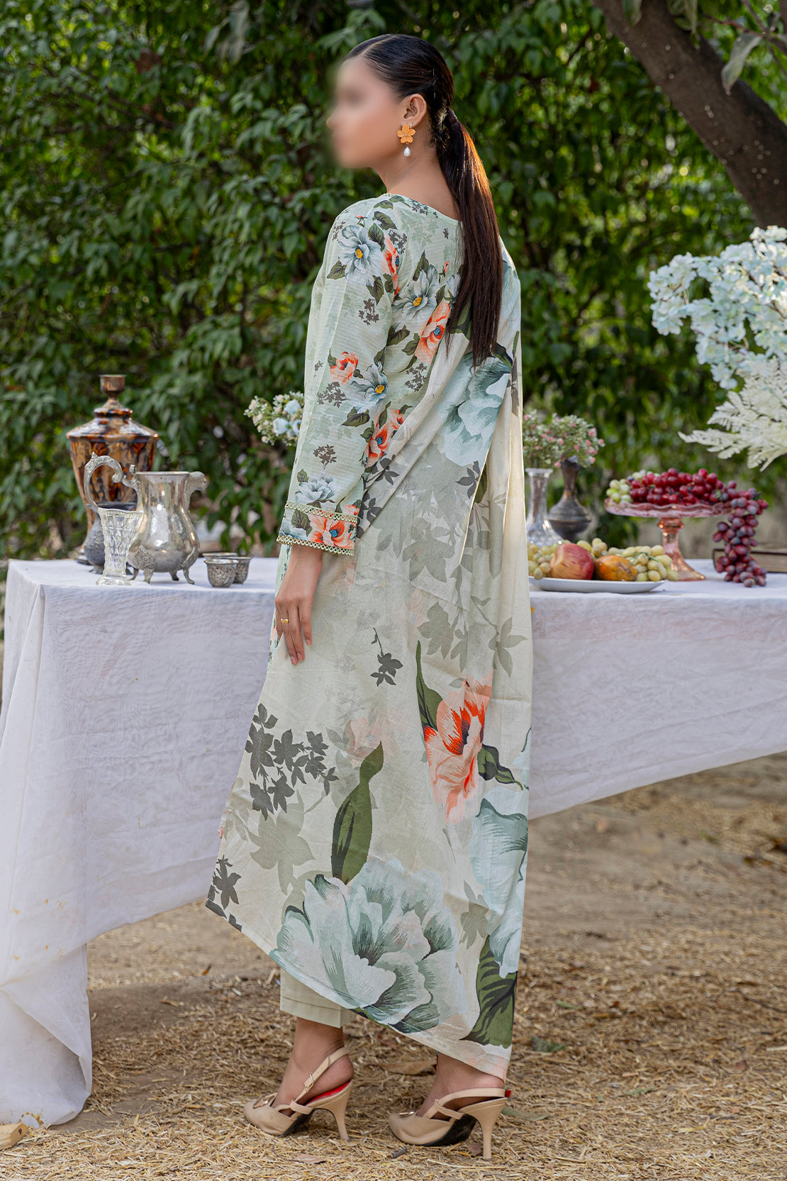 3 Piece - Embroidered Lawn  - Bloom 508