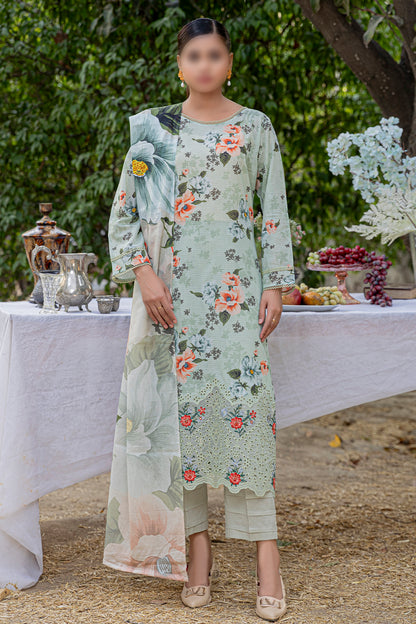 3 Piece - Embroidered Lawn  - Bloom 508
