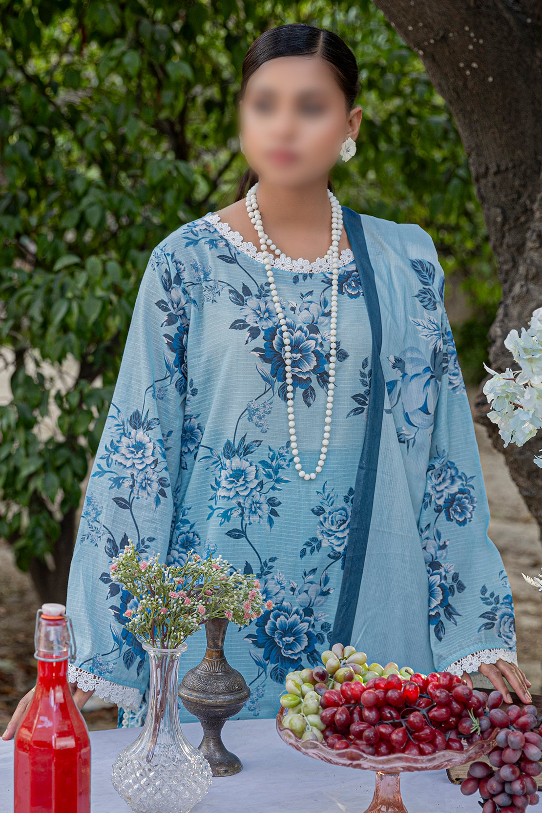 3 Piece - Embroidered Lawn  - Bloom 509
