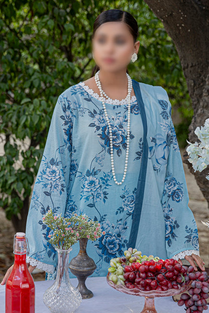 3 Piece - Embroidered Lawn  - Bloom 509