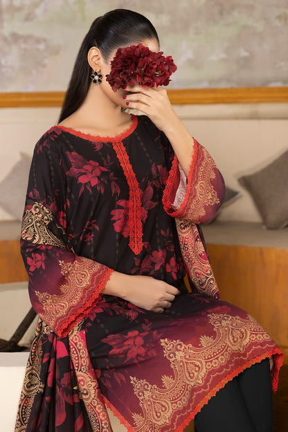 3 Piece - Digitally Printed Linen Slub - WD407