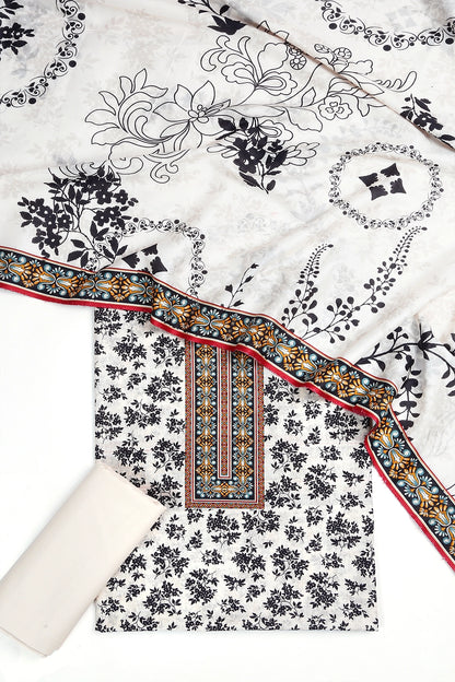 3 Piece - Digitally Printed Lawn - F10 - D4503