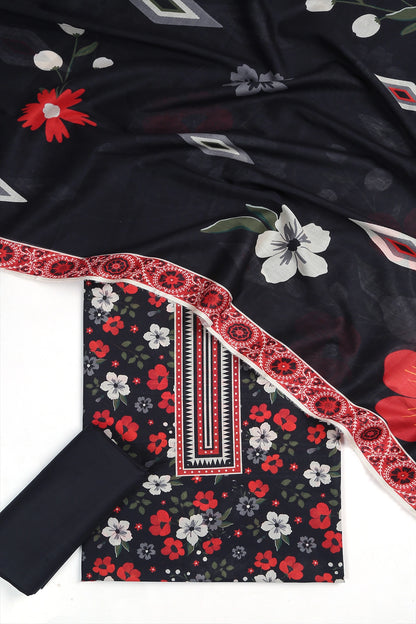 3 Piece - Digitally Printed Lawn - F10 - D4504