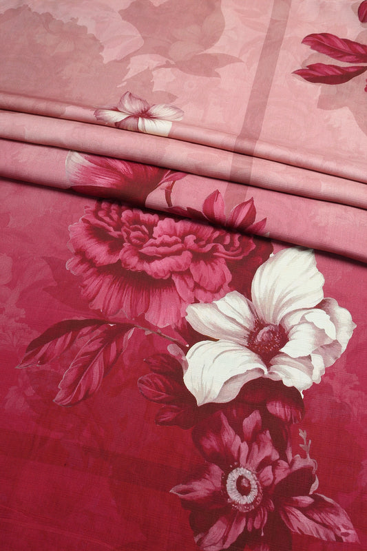 3 Piece - Embroidered Doriya Linen - WD1614