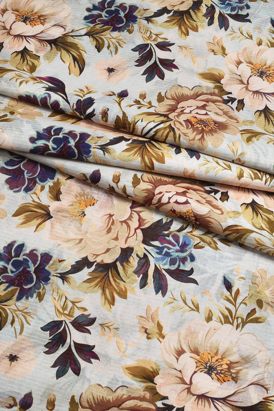 3 Piece - Digitally Printed Doriya Lawn - D1813