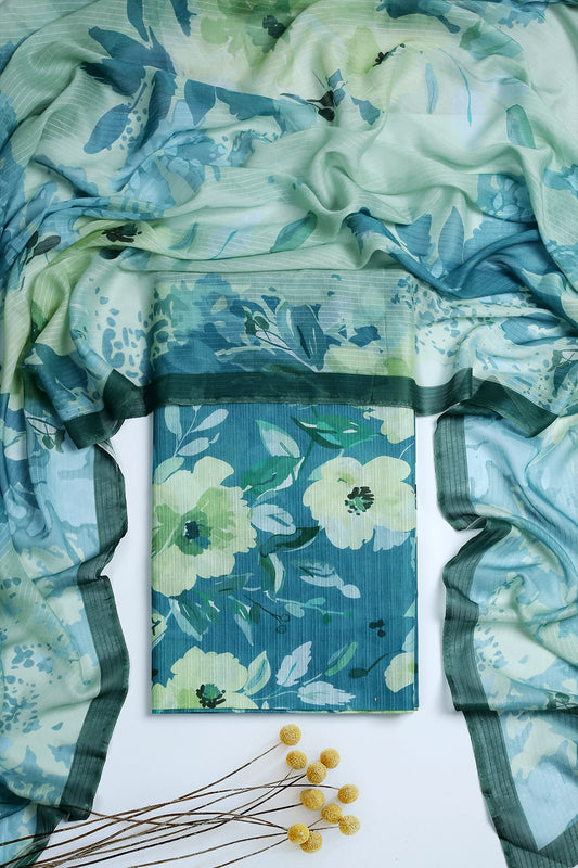 3 Piece - Digitally Printed Doriya Lawn - D1820