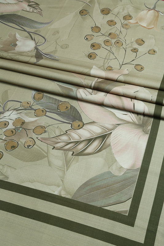3 Piece - Embroidered Linen Slub - WD1802