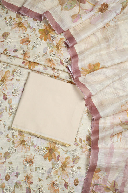 3 Piece - Embroidered Lawn - D2002