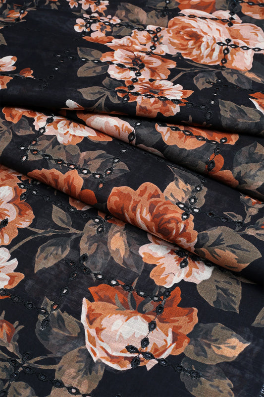 2 Piece - Embroidered Slub Lawn - F4 - D2401