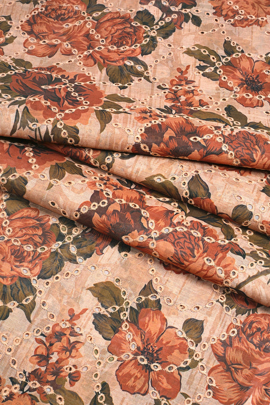 2 Piece - Embroidered Slub Lawn - F4 - D2405