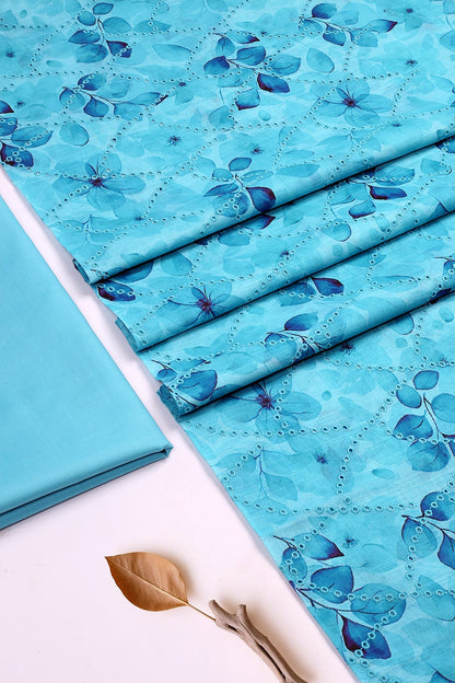 2 Piece - Embroidered Slub Lawn - F4 - D2408