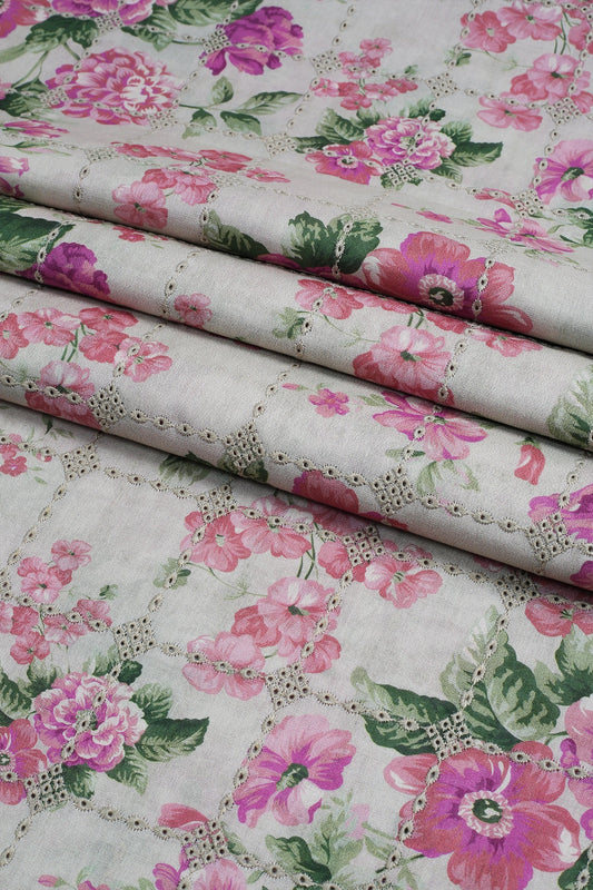 3 Piece - Embroidered Lawn - F24 - D2706