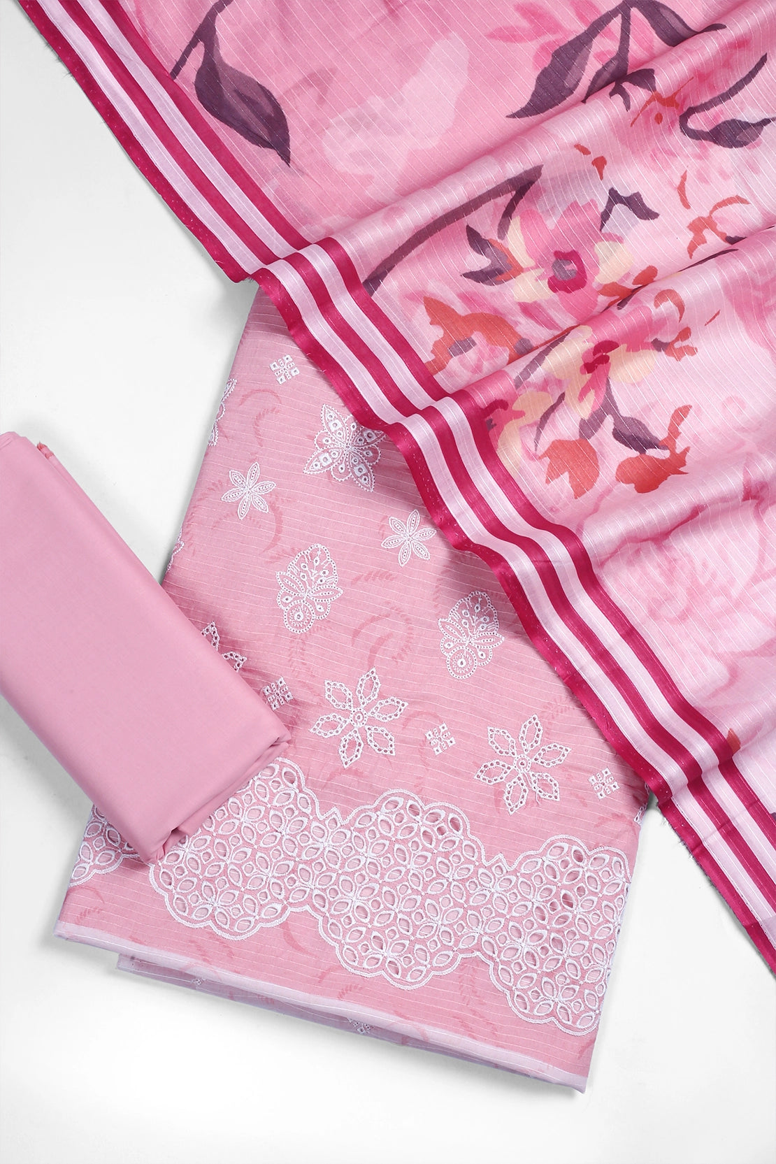 3 Piece - Embroidered Lawn - F41 - D3202