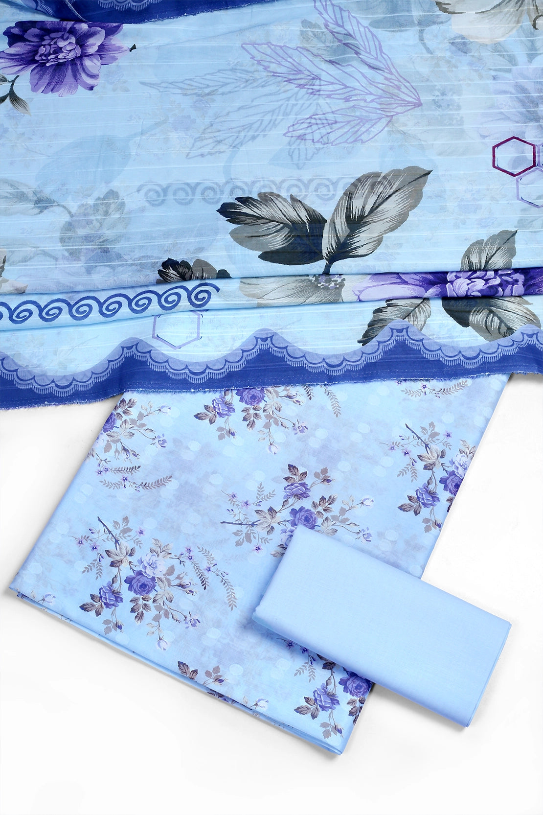 3 Piece - Digitally Printed Lawn - F47 - D3703