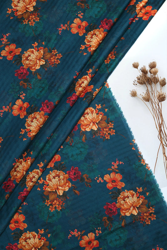 2 Piece - Digitally Printed Bana Doriya Lawn - D1302