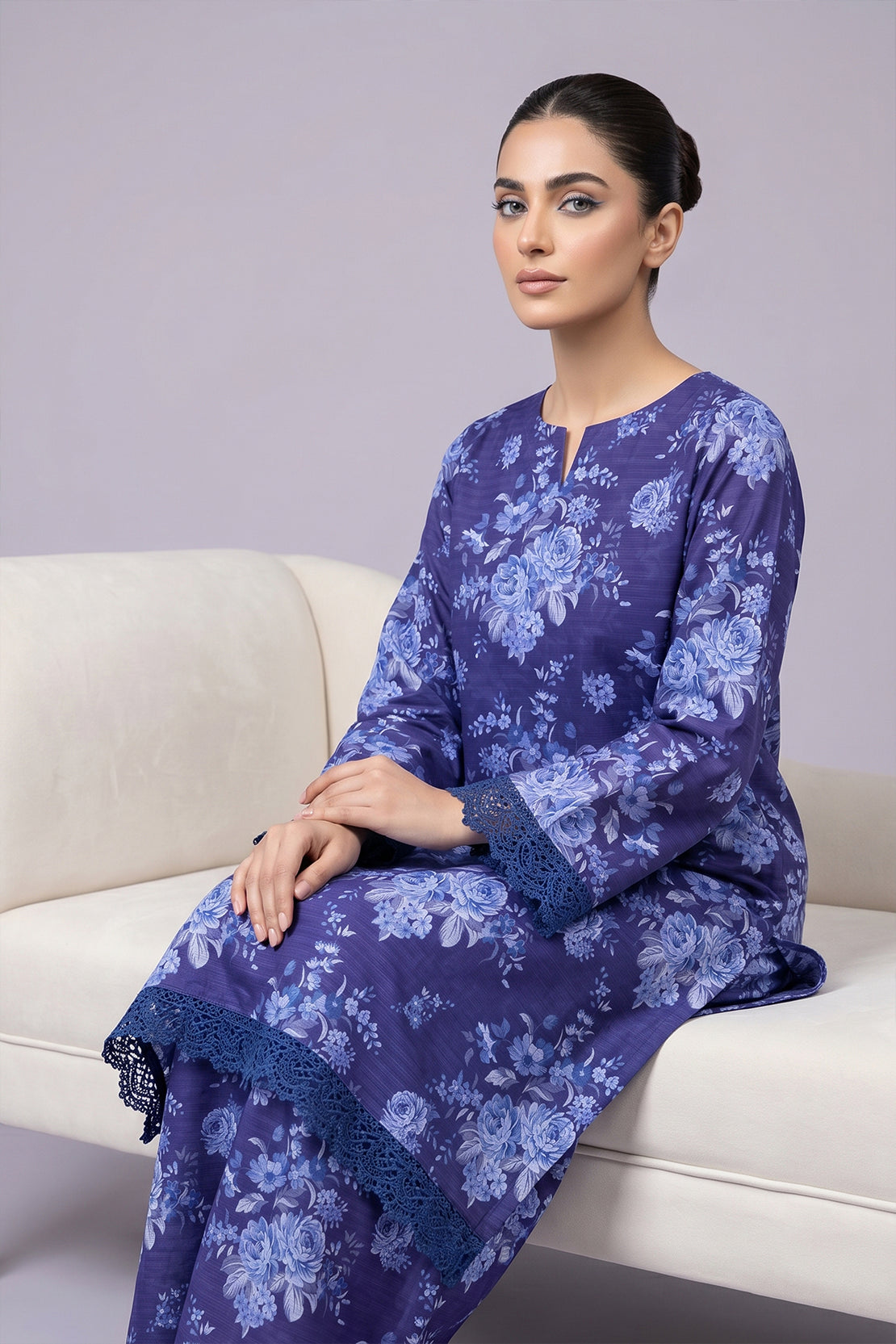 2 Piece - Digitally Printed Doriya Lawn - D4710