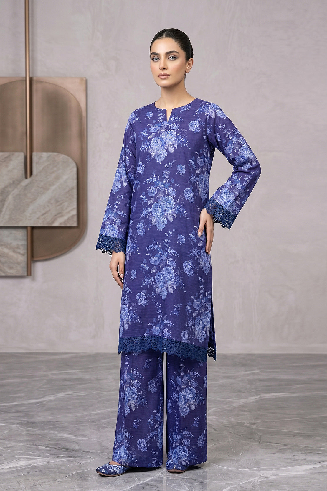 2 Piece - Digitally Printed Doriya Lawn - D4710